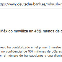 El mercado transaccional de Mxico moviliza un 45% menos de capital en el primer trimestre del ao